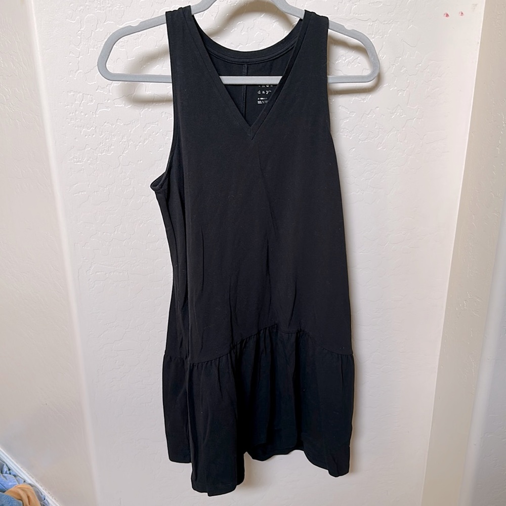 Black Dress with Ruffle Detail